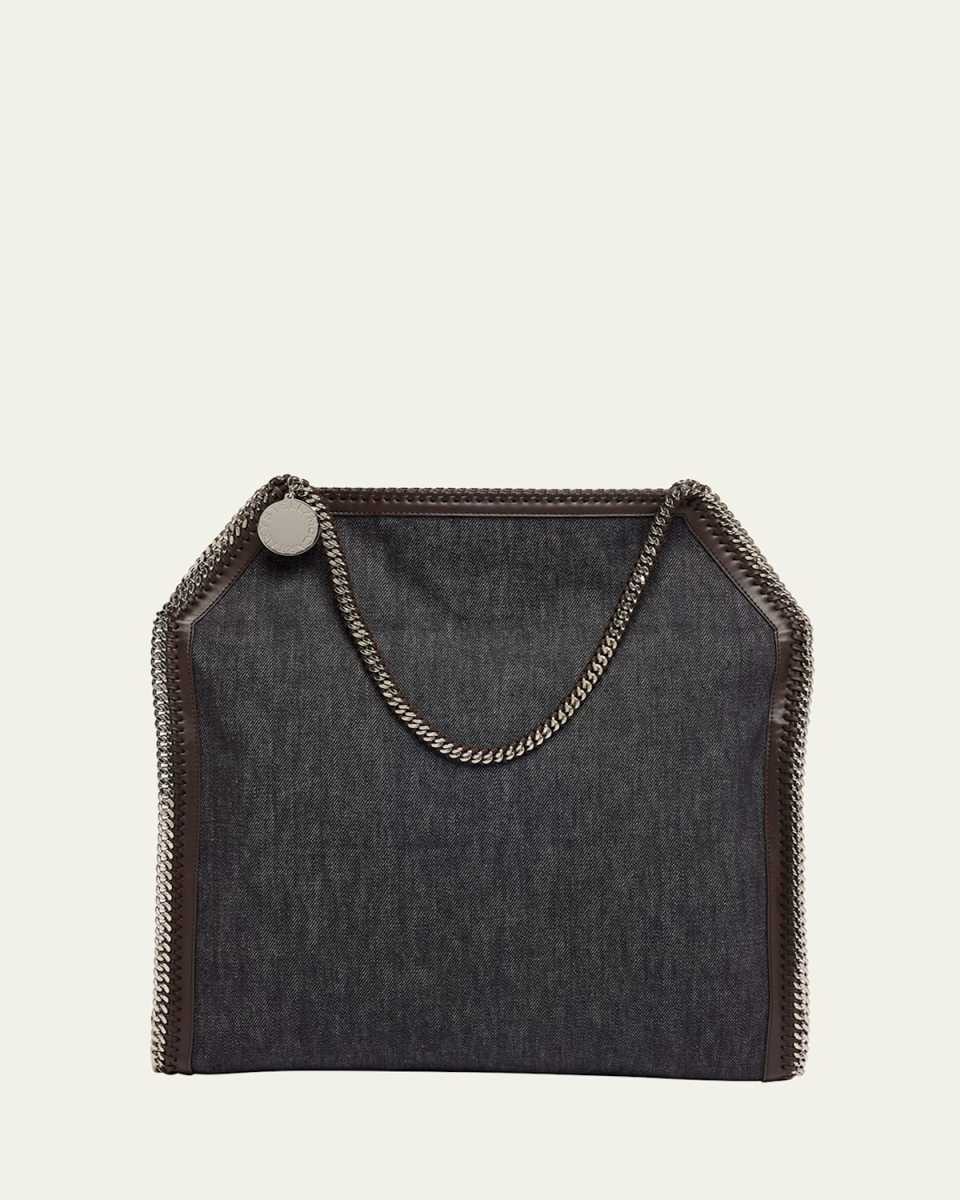 Falabella Babybella Denim Wash and Alter Mat Top Handle Bag